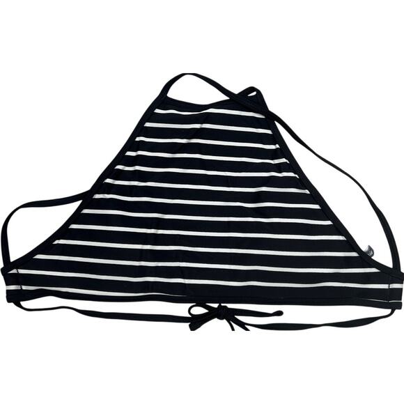 Aerie Triangle Striped Swim Top XS Crop Halter Tie - Picture 1 of 5